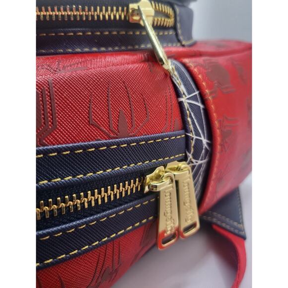 NWT Loungefly x Spider-Man 'No Way Home' Marvel Mini Backpack Fabric Lining - Picture 9 of 10